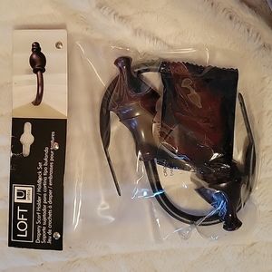 New in Package, Drapery Scarf Holder Set/ Holdback Set, Espresso